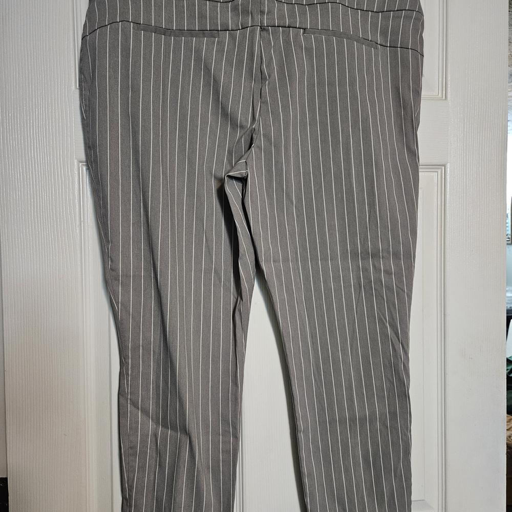 Apt. 9 Gray Striped Trousers - Picture 2 of 3